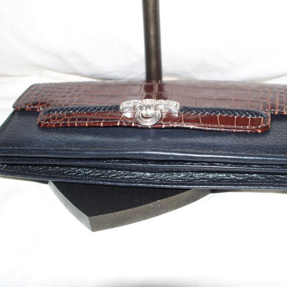 Brighton Black Brown 2 Tone Wallet ~ EUC - Picture 4 of 8